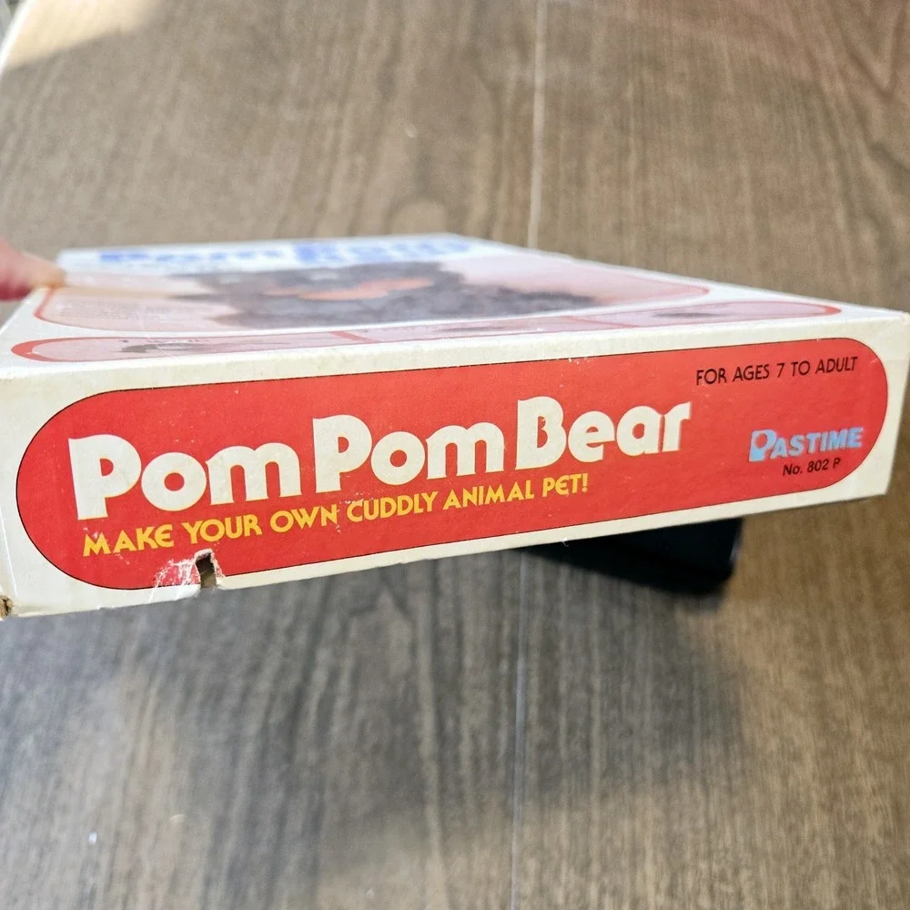 Vintage Pastime Pom Pom Bear Craft Kit No. 802P Complete Retro Package
